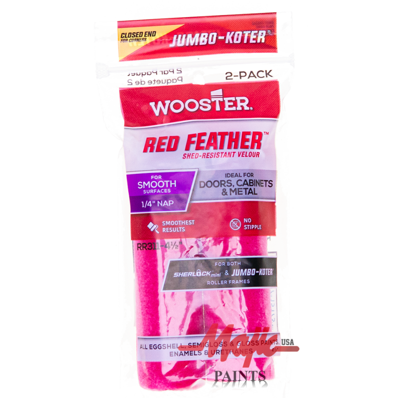 RR311 4 12 Red Feather wałek welurowy do emalii i farb olejnych  mini 10cm wałek Wooster
