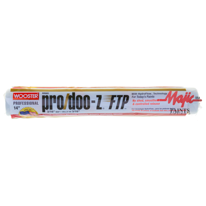 RR665-14 35cm Pro Doo-Z FTP 5mm wałek Wooster do ciemnych kolorów bardzo krótkie włosie